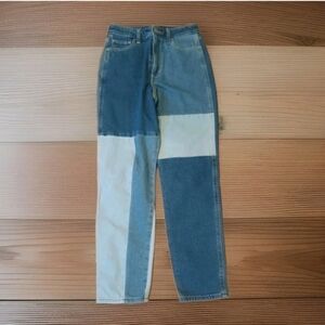 Hollister Ultra High-Rise Patchwork Mom Jeans Women 1R 25x27 90s Retro Vintage